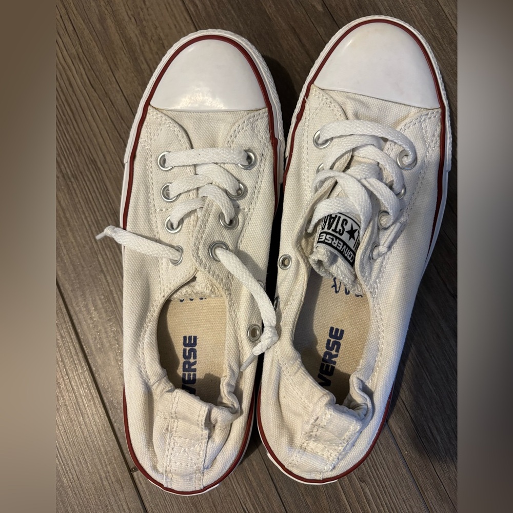 Converse White and Red Sneakers